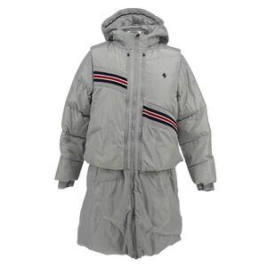 Ferrari Scuderia Kids Hooded Parka Puffer 2-in-1 Jacket Vest Gray 13/14